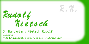 rudolf nietsch business card